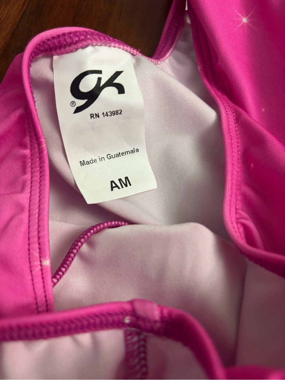New! GK Adult Gymnastics Tank Leotard+Scrunchie Pink Sparkle Elite Sportswear - Picture 6 of 6